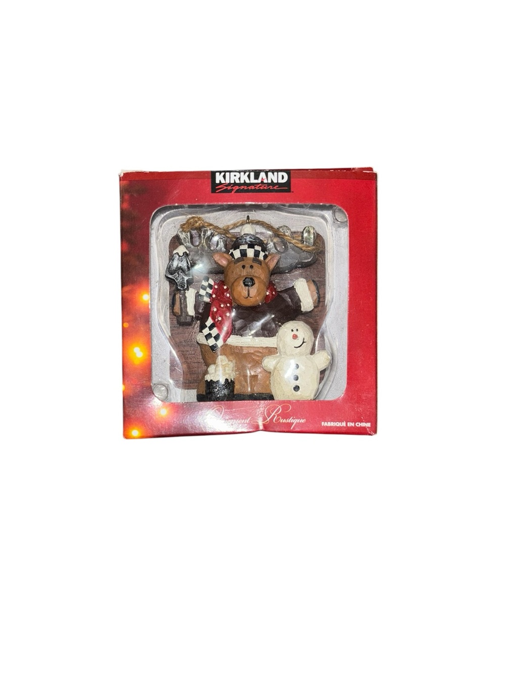 reindeer snowman ornament